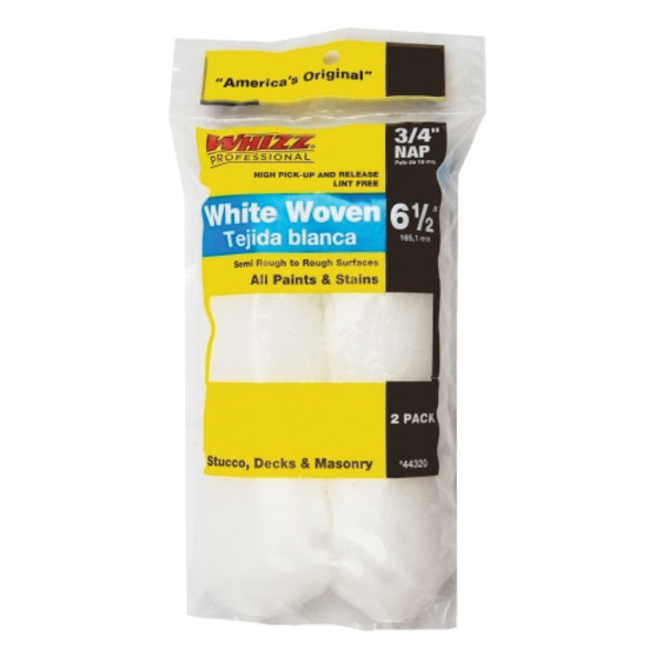 Whizz Paint Roller, Semi-Rough to Rough Surface, White, 2-Piece, 2PK 44320